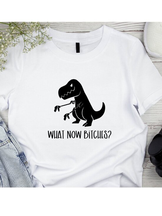 Hand Crafted Other - What Now T-Rex Handmade Tee